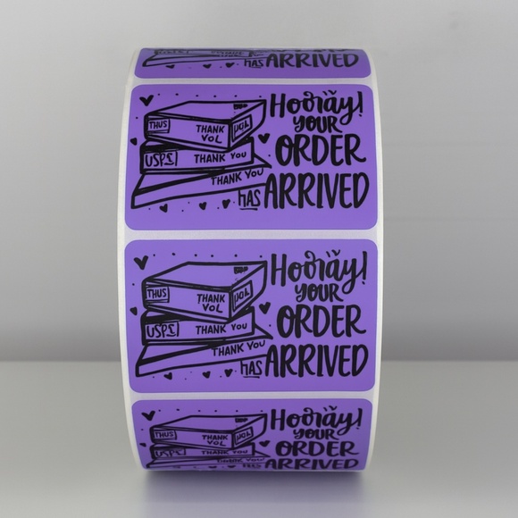 Hooray Your Order Has Arrived Stickers | Yellow Cute Packaging Labels - Picture 5 of 11